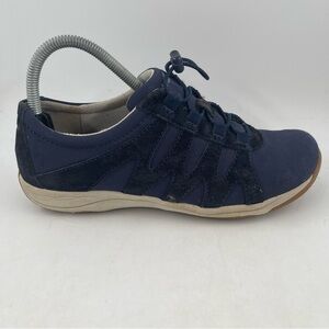 Dansko Women’s Harlie Blue Suede Bungee Lace Sneakers Shoes - Size 38 / 7.5-8